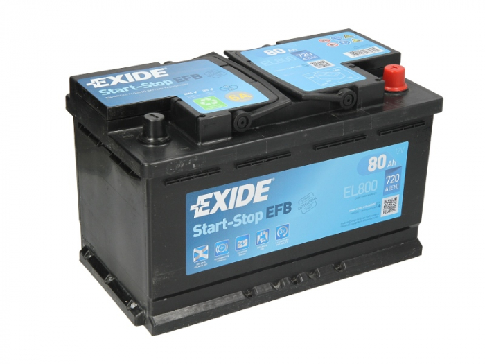 Baterie EXIDE 12V 80Ah/720A START&STOP EFB (R+ Borna standard) 315x175x190 B13 - flansa montare 10.5 mm  [2]
