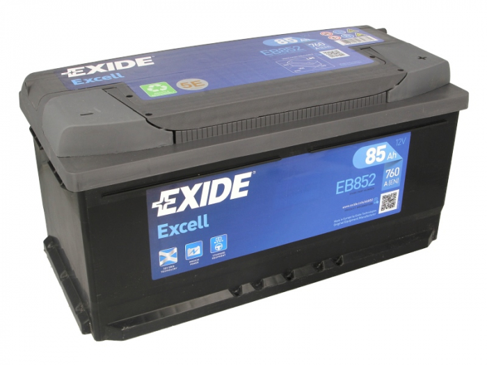 Baterie EXIDE 12V 85Ah/760A EXCELL (R+ Borna standard) 352x175x175 B13 - flansa montare 10.5 mm  [2]