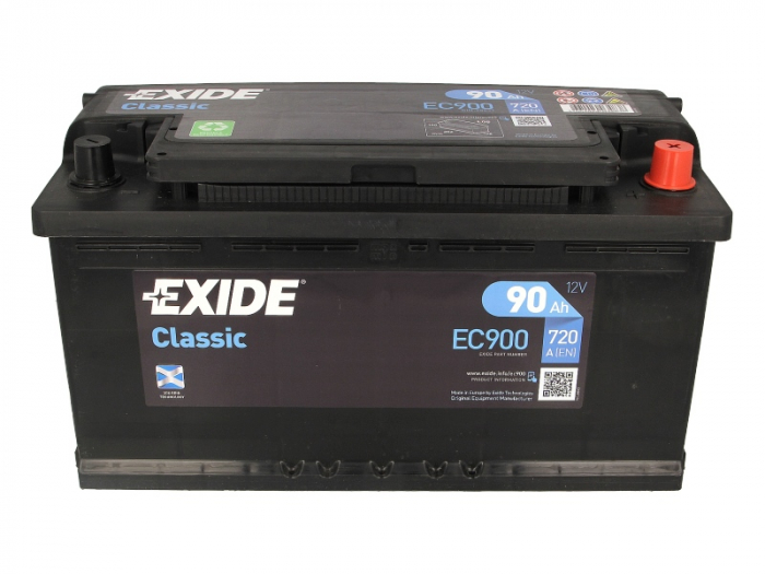 Baterie EXIDE 12V 90Ah/720A CLASSIC (R+ Borna standard) 353x175x190 B13 - flansa montare 10.5 mm  [3]