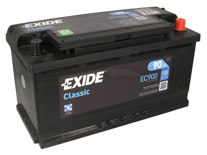 Baterie EXIDE 12V 90Ah/720A CLASSIC (R+ Borna standard) 353x175x190 B13 - flansa montare 10.5 mm  [2]