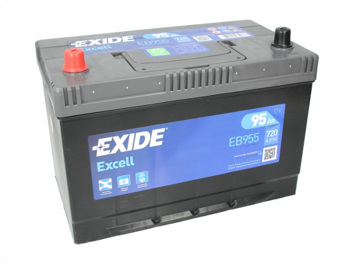 Baterie EXIDE 12V 95Ah/720A EXCELL (L+ Borna standard) 306x173x222 B01 - flansa montare 10.5 mm  [2]