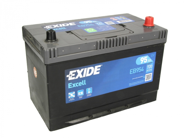 Baterie EXIDE 12V 95Ah/720A EXCELL (R+ Borna standard) 306x173x222 B01 - flansa montare 10.5 mm  [2]