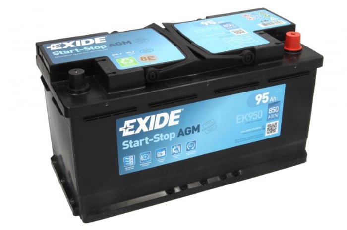 Baterie EXIDE 12V 95Ah/850A START&STOP AGM (R+ Borna standard) 353x175x190 B13 - flansa montare 10.5 mm  [2]