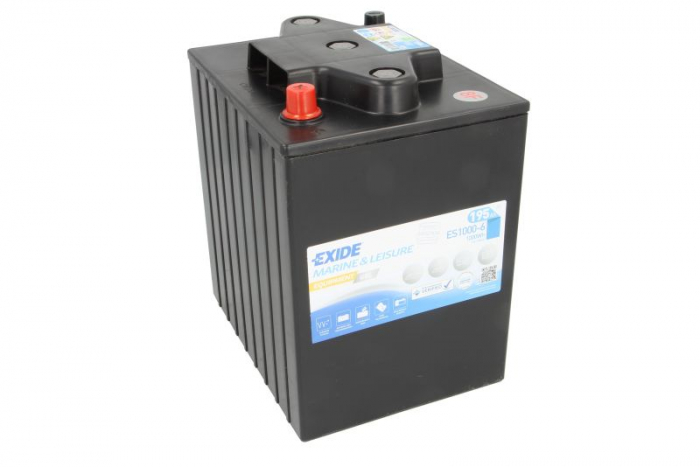 Baterie EXIDE 6V 200Ah GEL (R+ borna cu filet insert) 245x190x275 B00 - fara flansa montare Aplicatii duale [2]