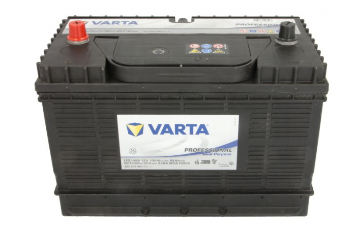 Baterie VARTA 12V 105Ah/800A PROFESSIONAL Aplicatie duala (R+ Borna standard) 330x172x238 B01 - flansa montare 10.5 mm Aplicatii duale [3]