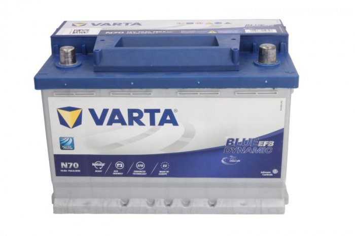 Baterie VARTA 12V 70Ah/760A START&STOP EFB (R+ Borna standard) 278x175x190 B13 - flansa montare 10.5 mm (Pornire) [3]