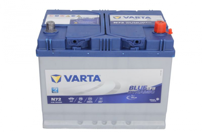 Baterie VARTA 12V 72Ah/760A START&STOP EFB (R+ Borna standard) 261x175x220 B01 - flansa montare 10.5 mm (Pornire) [3]