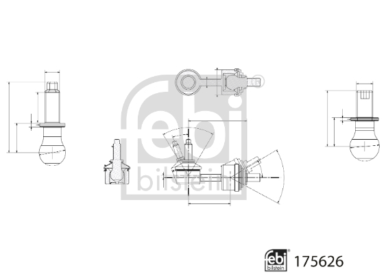 Brat/bieleta suspensie, stabilizator Fata Dreapta/Stanga 229mm potrivit TESLA MODEL S, MODEL X Electric 09.12- [2]