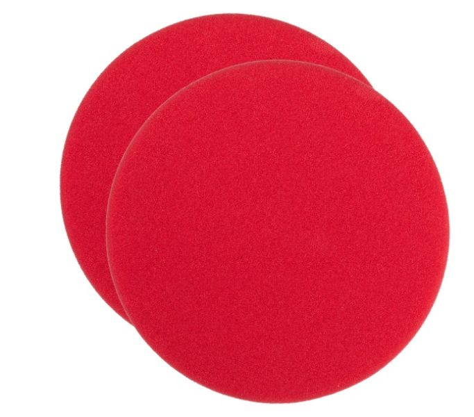 Burete abraziv lustruire SPONGE RED COARSE 140   25 MM - 2 PC, tip: tare, diametru: 125 140 mm, grosime: 25 mm, culoare: rosu, suporturi de montare: carlig si bucla, 2 buc