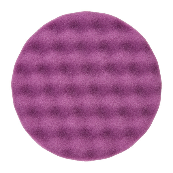 Burete abraziv lustruire, sponge, varf: ondulat, diametru: 150 mm, culoare: violet, velcro, 2 buc