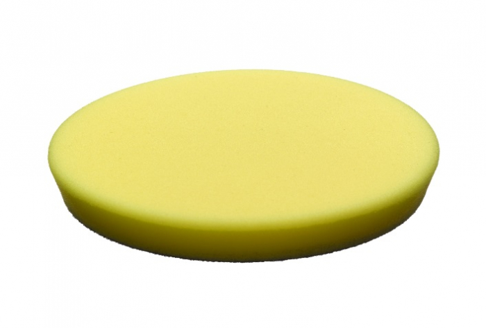 Burete abraziv lustruire SPONGE YELLOW FINE 140   25 MM - 2 PC, tip: mediu-tare, diametru: 125 140 mm, grosime: 25 mm, culoare: galben, suporturi de montare: carlig si bucla, 2 buc
