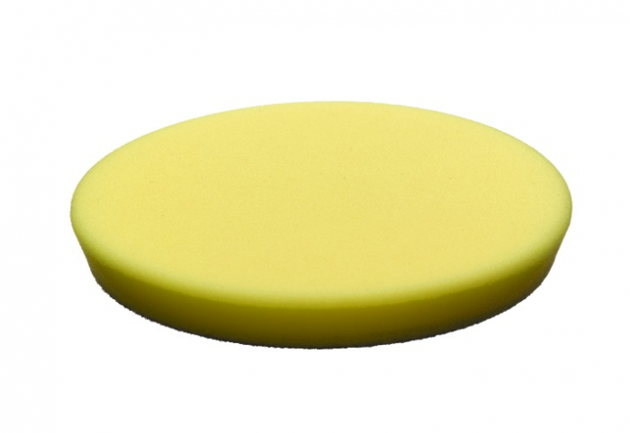 Burete abraziv lustruire SPONGE YELLOW FINE 160   20 MM - 2 PC, tip: mediu-tare, diametru: 150 160 mm, grosime: 20 mm, culoare: galben, suporturi de montare: carlig si bucla, 2 buc