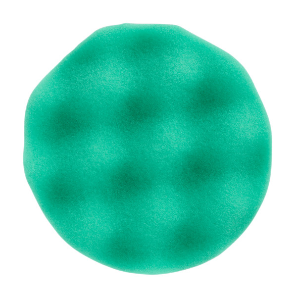 Burete abraziv lustruire, varf: ondulat, diametru: 75 mm, culoare: green, velcro, 4 buc