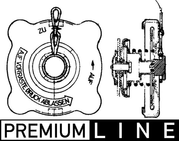 Buson radiator (0,7bar) cu lant potrivit MERCEDES LP, NG, SK OM314.910-OM446.933 09.63-09.96 [3]