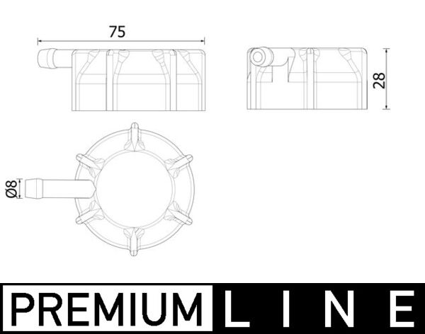 Buson vas expansiune potrivit MAN CLA, E2000, EL, F2000, F90, F90 UNTERFLUR, FOC, HOCL, L2000, LION´S CITY, LION´S COACH, LION´S REGIO D0824LF01-E2876LUH03 01.85- [3]