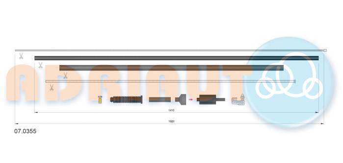 Cablu acceleratie (Lungime 1600mm/1410mm) CITROEN C2, C3 I, LNA, VISA; PEUGEOT 205 II, 309 I, 405 I 0.6-1.9  [2]