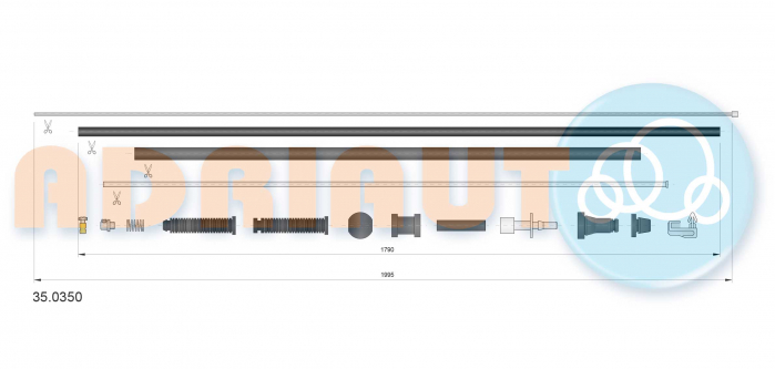 Cablu acceleratie (Lungime 1995mm/1790mm) PEUGEOT 306 1.1-2.0 intre 1993-2002 [2]