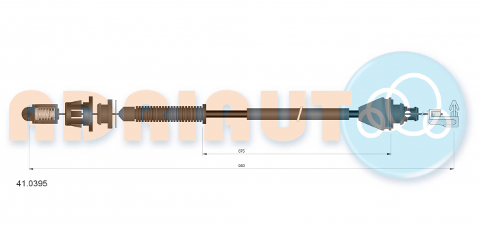 Cablu acceleratie (Lungime 938mm/475mm) RENAULT CLIO II, KANGOO, KANGOO EXPRESS 1.4/1.6 dupa 1997 [2]