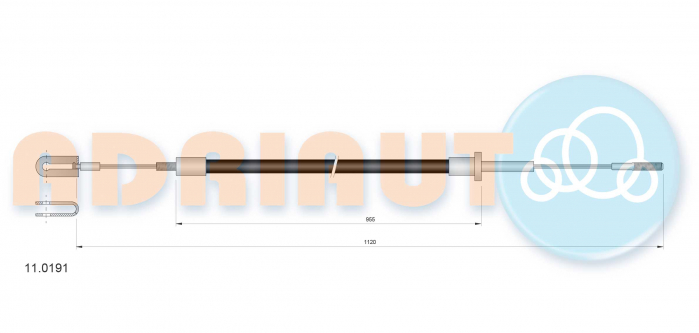 Cablu ambreiaj (1120mm/955mm) potrivit IVECO DAILY II 2.5D/2.8D 01.89-05.99 [4]
