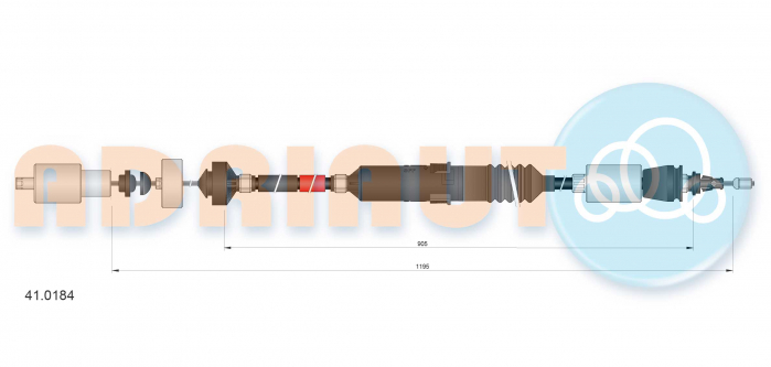 Cablu ambreiaj (1195mm/905mm) potrivit RENAULT LAGUNA I 1.9D 10.97-03.01 [2]
