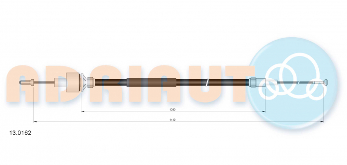 Cablu ambreiaj (1410mm/1080mm) potrivit MERCEDES A (W169), C (C204); FORD SIERRA II 1.8-6.2 01.87- [2]