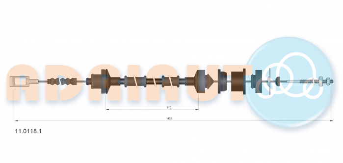 Cablu ambreiaj (1435mm/910mm) potrivit CITROEN JUMPER I; FIAT DUCATO; PEUGEOT BOXER 2.0-2.8D 02.94- [3]