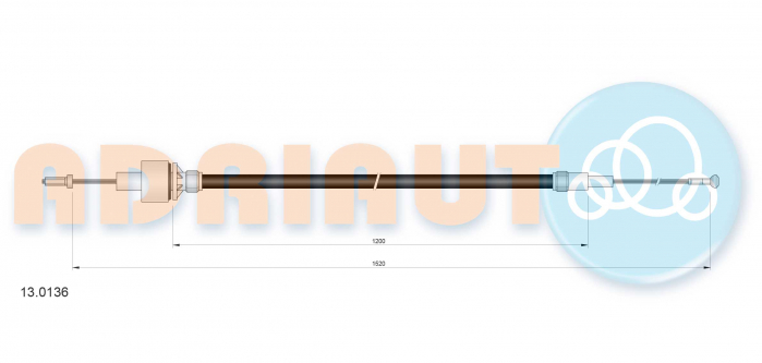 Cablu ambreiaj (1520mm/1200mm) potrivit MERCEDES A (W169), C (C204); FORD SIERRA II 1.8-6.2 01.87- [2]