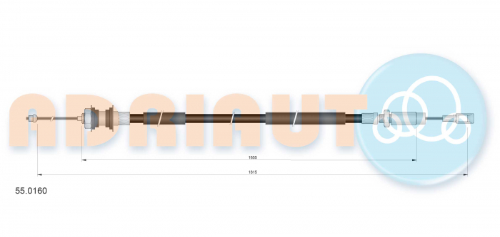 Cablu ambreiaj (1815mm/1655mm) potrivit VW LT 28-35 I, LT 40-55 I 2.4/2.4D 12.78-06.96 [2]