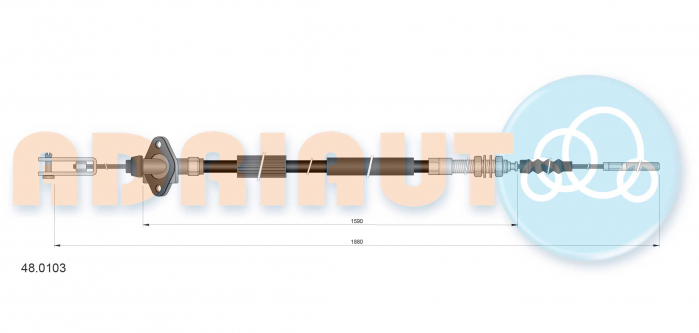 Cablu ambreiaj (1880mm/1590mm) potrivit SUZUKI SAMURAI, SJ413 1.3 09.84-12.04 [2]