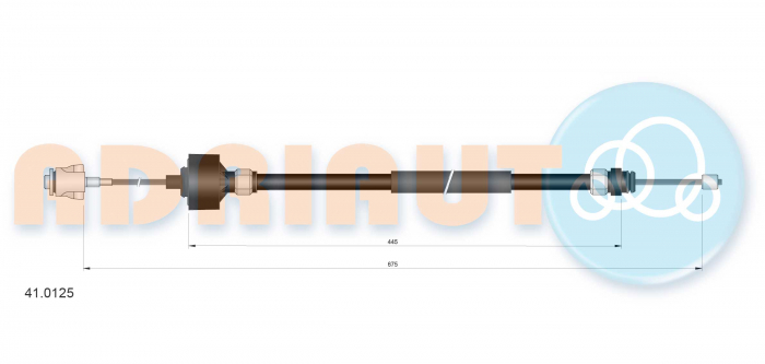 Cablu ambreiaj (675mm/445mm) potrivit RENAULT ESPACE I 2.0/2.2 07.84-12.92 [2]