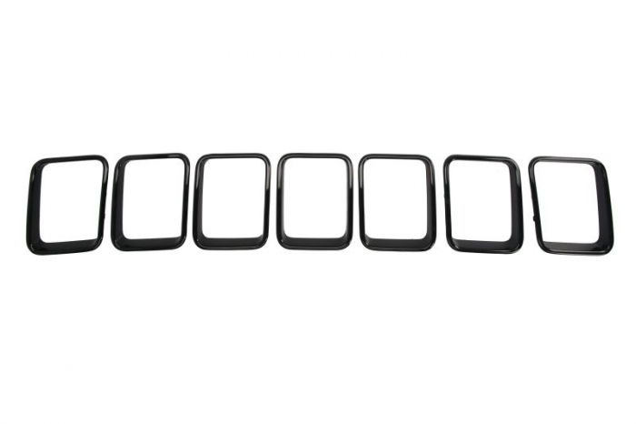 Cadru grila fata set; srt, plastic, gri potrivit jeep grand cherokee iv dupa 2010