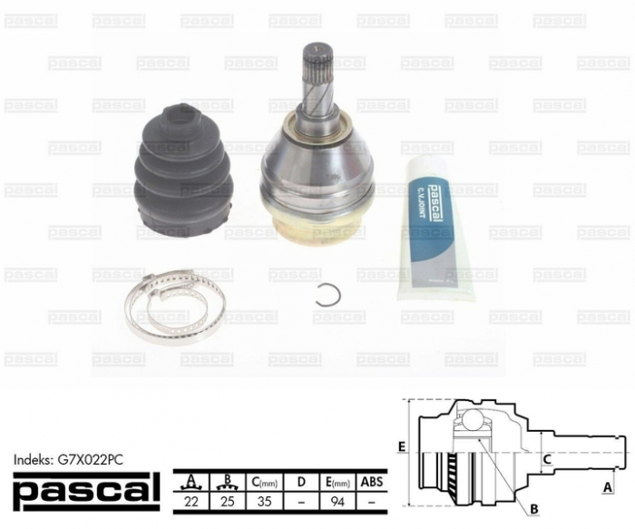 Cap planetara spre cutia de viteze (22z 25z 35mm) OPEL ASTRA F, CALIBRA A, KADETT E, KADETT E COMBO, VECTRA A, VECTRA B, ZAFIRA A 1.6-2.6 intre 1984-2005