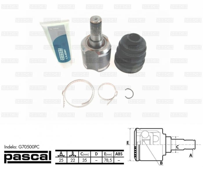 Cap planetara spre cutia de viteze (25z 22z 35mm) HYUNDAI ACCENT, ACCENT I 1.3 1.5 intre 1994-2000