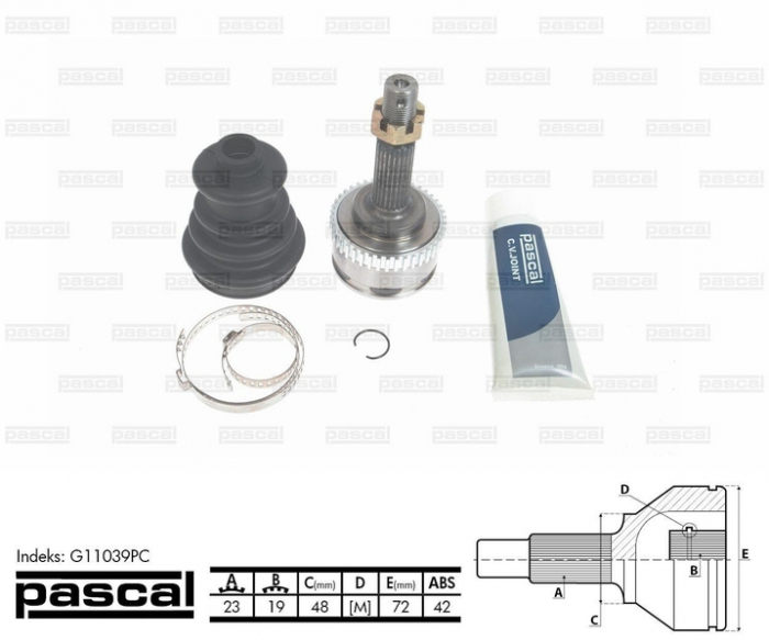 Cap planetara spre roata (23z 19z 48mm; ABS:42) NISSAN MICRA II 1.0 intre 1992-2003