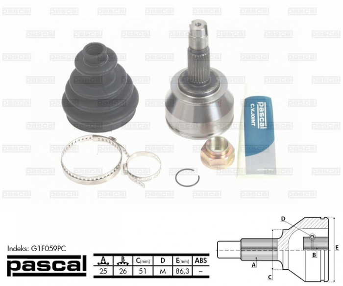 Cap planetara spre roata (25z 26z 51mm) FIAT BRAVO II, DOBLO, FIORINO, STILO; LANCIA DELTA III 1.3D-1.9D dupa 2001