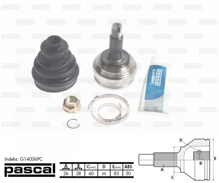 Cap planetara spre roata (26z/28z/60mm; ABS:50) HONDA CIVIC VII 1.6 intre 2001-2005 [3]
