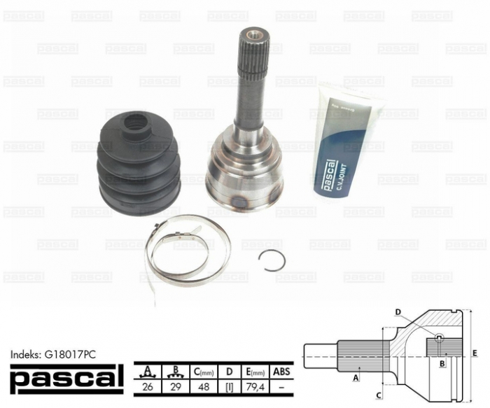 Cap planetara spre roata (26z 29z 48mm) SUZUKI GRAND VITARA I, VITARA 1.6-2.5 intre 1994-2003