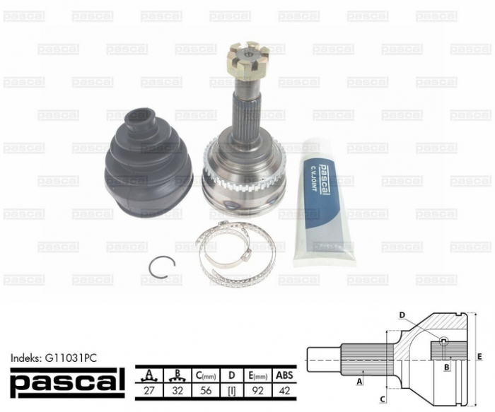 Cap planetara spre roata (27z 32z 56mm; ABS:42) NISSAN PRIMERA 2.0 intre 1990-1996