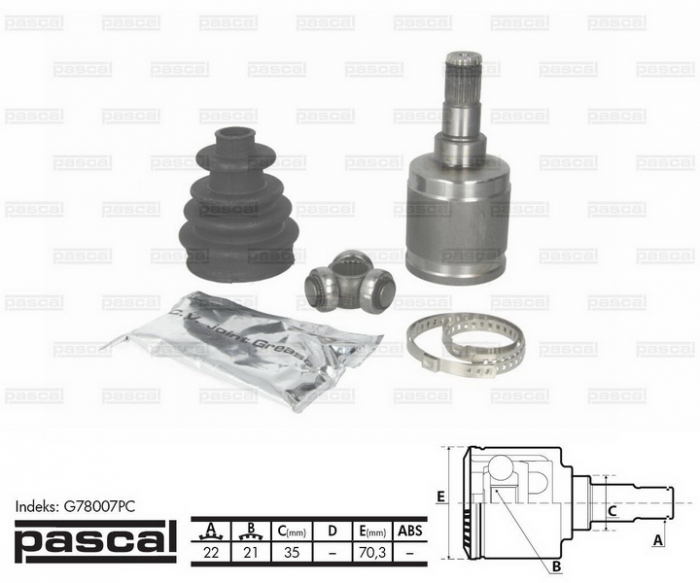 Cap planetara stanga spre cutia de viteze (22z 21z 35mm) SUZUKI BALENO 1.6 1.8 intre 1995-2002