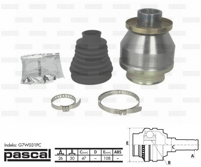 Cap planetara stanga spre cutia de viteze (26z 30z 47mm) VW TRANSPORTER V 2.5D intre 2003-2009