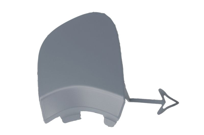 Capac carlig remorcare Fata grund, TITANIUM, plastic, grund potrivit FORD FIESTA VII 05.17- 12.21-