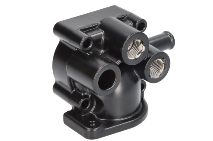 Carcasa termostat potrivit PERKINS, CASE IH 28, 31, 35; GEHL 245; JCB 208S, 8025 ZTS, 8030 ZTS, 8032 ZTS, 8035 ZTS, 8052, 8060, 8080