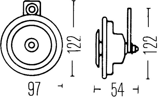 Claxon BMW Seria 3 (E21), 5 (E12), 5 (E28); VW GOLF I, GOLF II, GOLF III, JETTA I, JETTA II, PASSAT, SCIROCCO, TRANSPORTER IV, VENTO intre 1972-2003 [2]