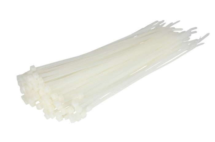 Colier furtun 100buc., culoare: alb, latime 4,8 mm, lungime 300mm, max diam 88mm, material: plastic / poliamida 6.6 [1]