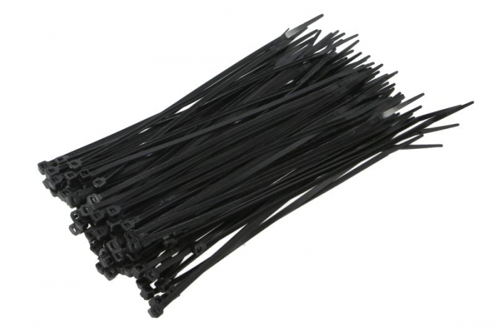 Colier furtun 100buc., culoare: negru, latime 2,5 mm, lungime 160mm, material: poliamida 6.6 [1]