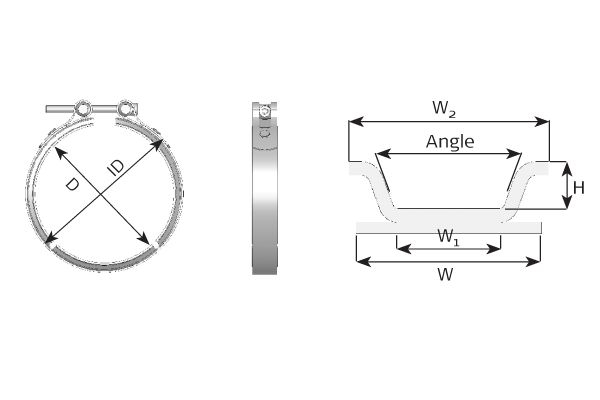 Colier sistem esapament (102mm-76mm, otel inoxidabil) potrivit DAF potrivit DAF LF 45, LF 55 BE110C/BE123C/BE99C 01.01- [2]
