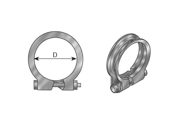 Colier sistem esapament (147mm-142mm, aluminiu) potrivit RVI MAGNUM DXi12-MIDR06.35.40P 41 09.90-