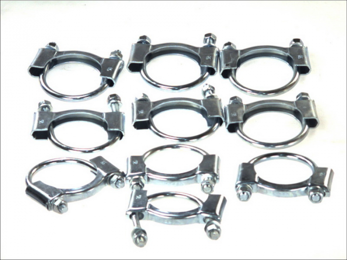 Colier sistem esapament (58mm, 10buc) potrivit DAF 400-SERIE; MERCEDES C (W203); VOLVO 140, 240, 260, 340-360, 440, 460, 480, 740, 760, 940, 940 II; ALFA ROMEO 145, 146, 147, 155 1.2-3.5 08.68-03.17