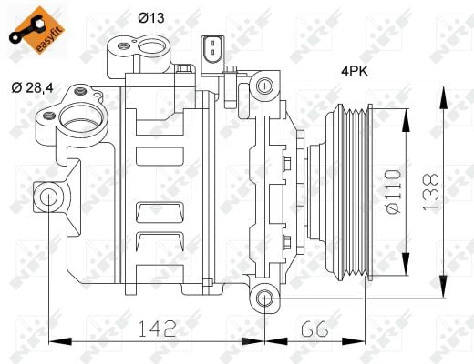 Compresor AC clima AUDI A4, A6 1.9D intre 2001-2005