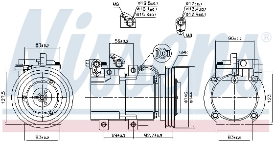 Compresor AC clima HYUNDAI TERRACAN 2.9D intre 2001-2006